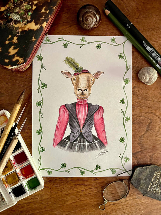 Illustration jeunesse : la brebis