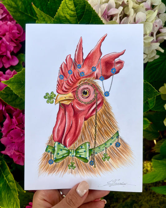 Illustration jeunesse : le coq