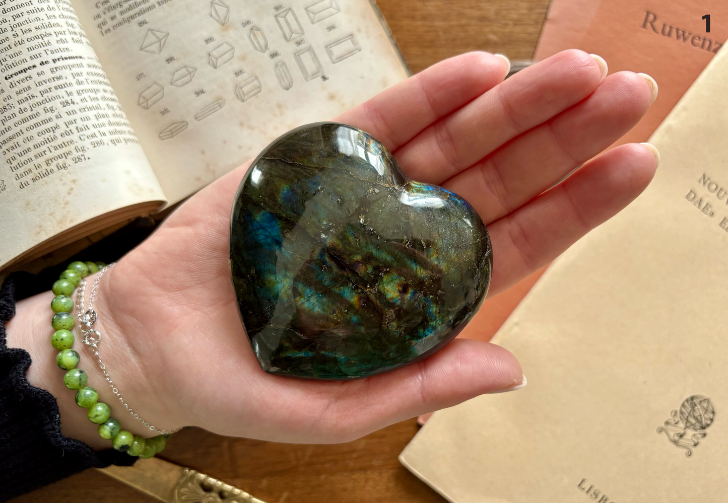 Coeur en labradorite - Taille M