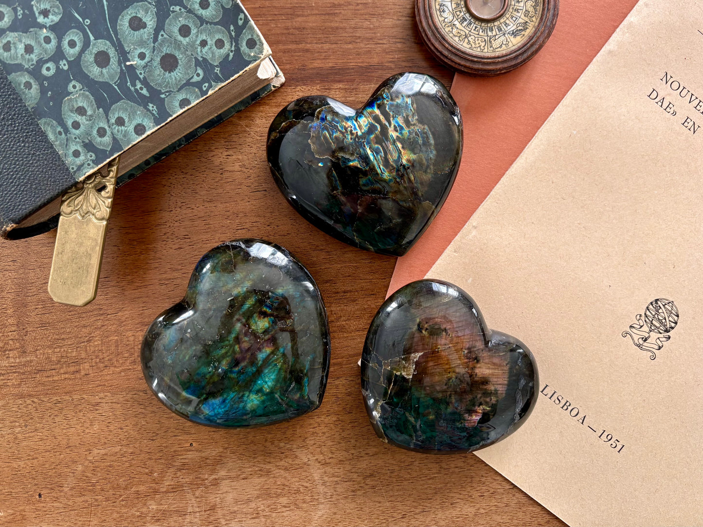 Coeur en labradorite - Taille M